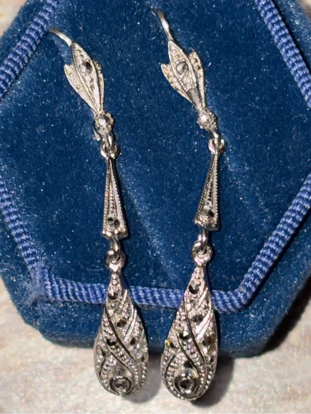 Art Deco Made In Germany Lavaliere Style Droplet Earrings
